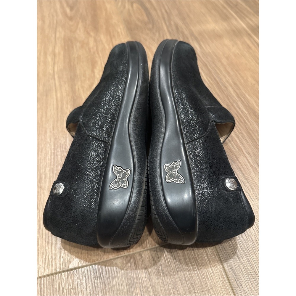 Alegria Keli Slip-On Clogs Women 38 Round Toe Black Leather Comfort Shoes - Picture 9 of 15